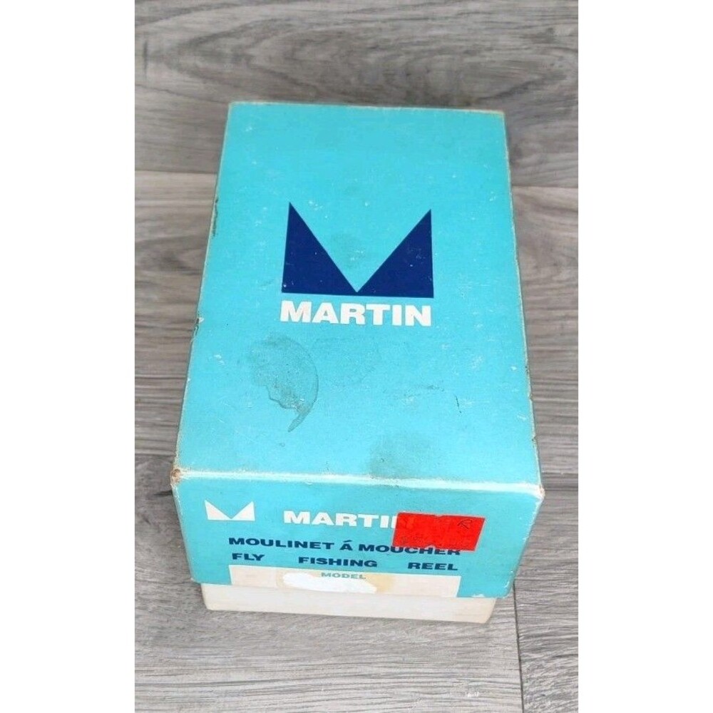 Vintage Martin Fishing Reel Box Empty Only USA Made Fly Reel Tackle Box